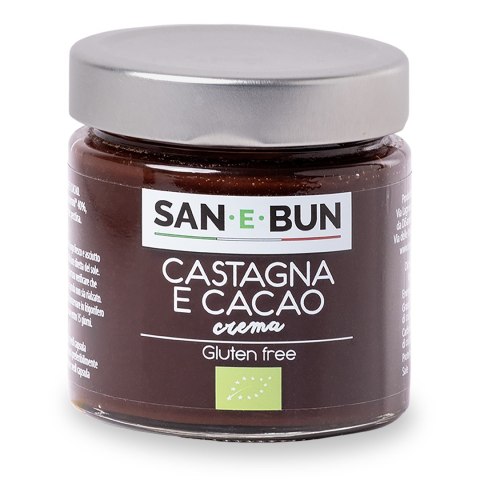 KREM KASZTANY - KAKAO BEZGLUTENOWY BIO 235 g - SAN E BUN KREM KASZTANY - KAKAO BEZGLUTENOWY BIO 235 g - SAN E BUN