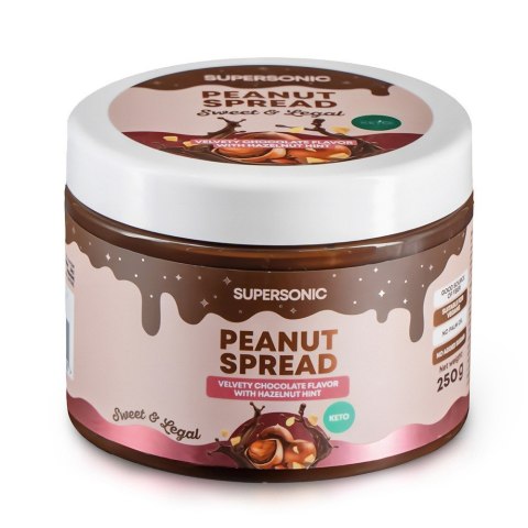 KREM ORZECHOWY O SMAKU CZEKOLADY Z NUTĄ ORZECHOWĄ BEZ DODATKU CUKRU 250 g - SUPERSONIC KREM ORZECHOWY O SMAKU CZEKOLADY Z NUTĄ ORZECHOWĄ BEZ DODATKU CUKRU 250 g - SUPERSONIC