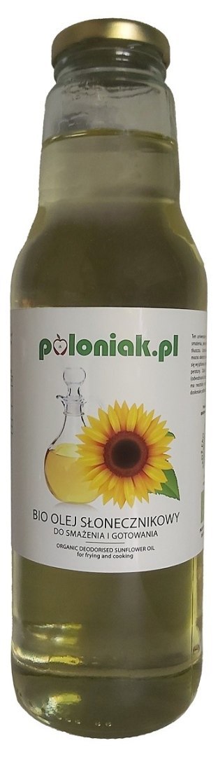 OLEJ SŁONECZNIKOWY DO GOTOWANIA I SMAŻENIA BIO 750 ml - POLONIAK OLEJ SŁONECZNIKOWY DO GOTOWANIA I SMAŻENIA BIO 750 ml - POLONIAK