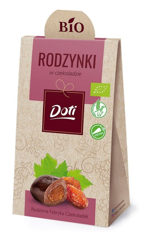 RODZYNKI W CZEKOLADZIE BEZGLUTENOWE BIO 50 g - DOTI RODZYNKI W CZEKOLADZIE BEZGLUTENOWE BIO 50 g - DOTI