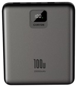 Canyon PB-2008 LED 20000 mAh PD100W QC3.0 ciemnoszary