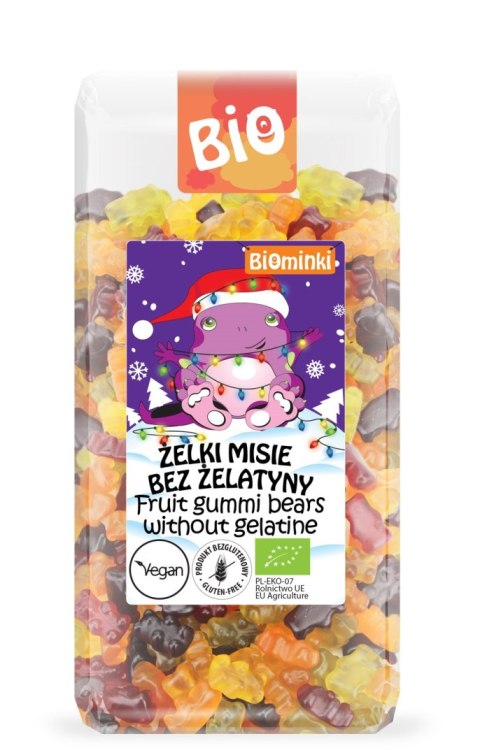 ŻELKI MISIE BEZ ŻELATYNY BEZGLUTENOWE BIO 500 g - BIOMINKI (EDYCJA ŚWIĄTECZNA)(PRODUKT SEZONOWY) ŻELKI MISIE BEZ ŻELATYNY BEZGLUTENOWE BIO 500 g - BIOMINKI (EDYCJA ŚWIĄTECZNA)(PRODUKT SEZONOWY)