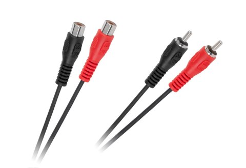 Kabel 2 x RCA wtyk - 2 x RCA gniazdo 3m Kabel 2 x RCA wtyk - 2 x RCA gniazdo 3m