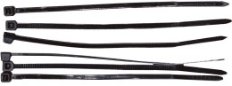 59230C Opaski zaciskowe 3,6x300 mm czarne 100 sztuk, Mega