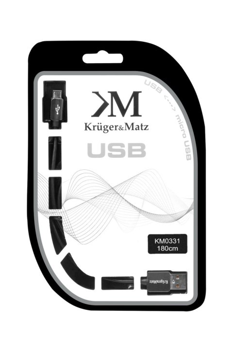 Kabel USB - micro USB wtyk-wtyk 1.8m Kruger&Matz Kabel USB - micro USB wtyk-wtyk 1.8m Kruger&Matz