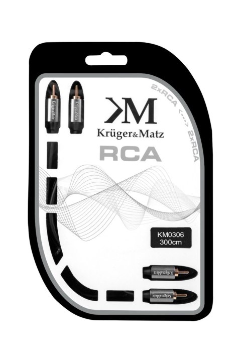 Kabel 2RCA-2RCA 3.0m Kruger&Matz Kabel 2RCA-2RCA 3.0m Kruger&Matz