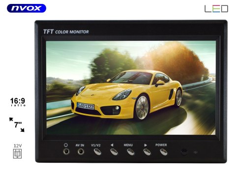 NVOX HT 970 Monitor samochodowy cofania lub zagłówkowy LCD 7cali cali monitoring AV... (NVOX HT NVOX HT 970 Monitor samochodowy cofania lub zagłówkowy LCD 7cali cali monitoring AV... (NVOX HT