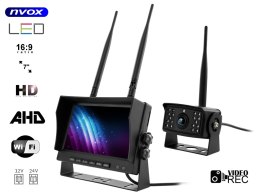Bezprzewodowy zestaw cofania z monitorem LED 7cali cali HD oraz kamerą bezprzewodową 12V 24V...