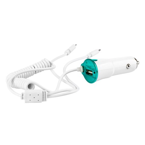 Ładowarka samochodowa usb + microusb + iphone lighting pch-05 amio-01264 Ładowarka samochodowa usb + microusb + iphone lighting pch-05 amio-01264