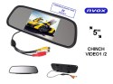 Monitor samochodowy cofania LCD 5cali cali LED w lusterku wstecznym AV 12V... (NVOX NW5005M)