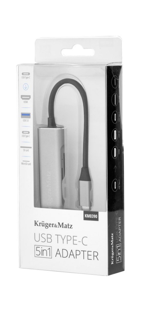 Adapter (HUB) USB typu C na HDMI/USB3.0/SD/MicroSD/C port Adapter (HUB) USB typu C na HDMI/USB3.0/SD/MicroSD/C port
