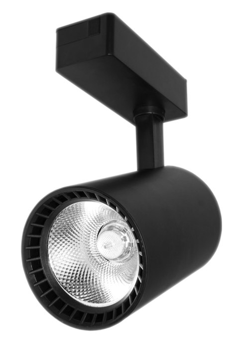 Lampa sklepowa led reflektor szynowy jednofazowy czarny 30w 2250 lm światło neutralne 4000k Lampa sklepowa led reflektor szynowy jednofazowy czarny 30w 2250 lm światło neutralne 4000k