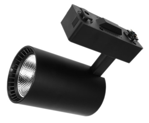 Lampa sklepowa led reflektor szynowy jednofazowy czarny 30w 2250 lm światło zimne 6000k Lampa sklepowa led reflektor szynowy jednofazowy czarny 30w 2250 lm światło zimne 6000k