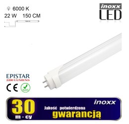 Świetlówka led 150cm 22w 6000k t8 jednostronna zimna
