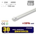Świetlówka led 150cm 22w t8 4000k g13 neutralna przezroczysta jednostronna