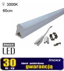 Świetlówka led liniowa t5 60cm 8w ciepła 3000k lampa natynkowa zintegrowana z oprawą