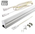 Świetlówka led liniowa t5 90cm 14w zimna 6000k lampa natynkowa zintegrowana z oprawą