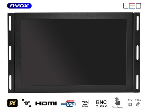 Monitor dotykowy ips open frame led 10cali full hd vga hdmi usb av 12v 230v Monitor dotykowy ips open frame led 10cali full hd vga hdmi usb av 12v 230v