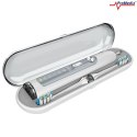 Szczoteczka soniczna do zębów Promedix, kolor biały, etui podróżne, 5 trybów, timer, 3 poziomy mocy, 3 końcówki, PR-750 W