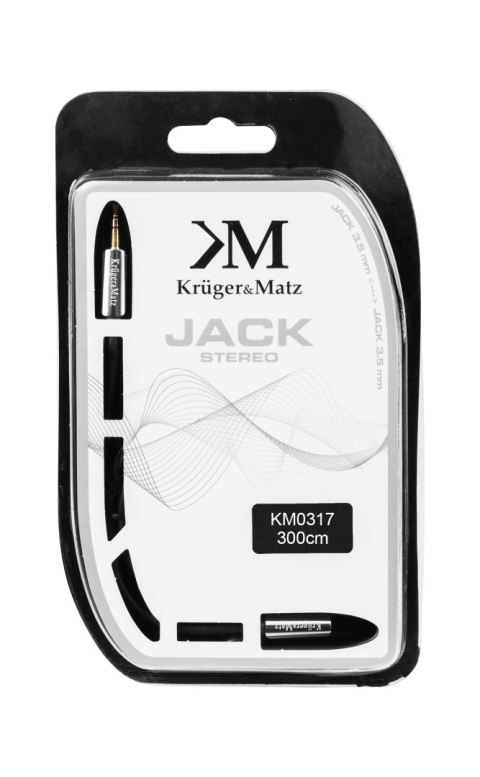 Kabel wtyk - gniazdo jack 3.5 stereo 3.0m Kruger&Matz Kabel wtyk - gniazdo jack 3.5 stereo 3.0m Kruger&Matz