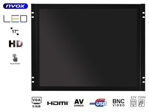 Monitor dotykowy open frame led 17cali vga hdmi bnc av12v 230v Monitor dotykowy open frame led 17cali vga hdmi bnc av12v 230v