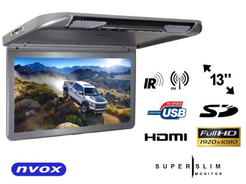 Monitor samochodowy podwieszany podsufitowy lcd 13cali cali hdmi usb sd Monitor samochodowy podwieszany podsufitowy lcd 13cali cali hdmi usb sd