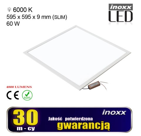 Panel led 60x60 60w lampa sufitowa kaseton 6000k zimny Panel led 60x60 60w lampa sufitowa kaseton 6000k zimny