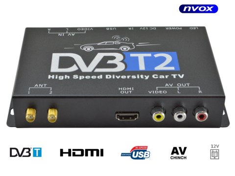 Tuner samochodowy telewizji cyfrowej dvb-t/t2 mpeg 2/4 slim hdmi usb av 12v 24v Tuner samochodowy telewizji cyfrowej dvb-t/t2 mpeg 2/4 slim hdmi usb av 12v 24v