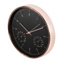 Zegar ścienny złoty 12'' 30cm z termometrem i higrometrem CE70 G