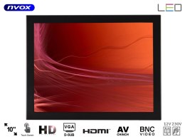 Monitor dotykowy open frame led 10cali vga hdmi usb bnc av 12v 230v