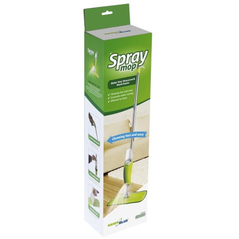 Mop ze spryskiwaczem GreenBlue, zawiera 2 wzmocnione wkłady microfibra, GB830 Mop ze spryskiwaczem GreenBlue, zawiera 2 wzmocnione wkłady microfibra, GB830