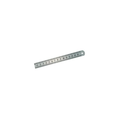 Przymiar stalowy sztywny, dwustronnie skalowany 150*18mm Przymiar stalowy sztywny, dwustronnie skalowany 150*18mm