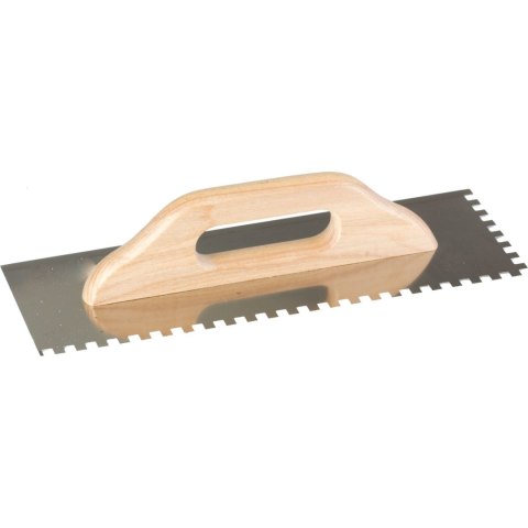 Paca nierdzewna 480*130mm, ząb 6*6mm, rękojeść drewniana Paca nierdzewna 480*130mm, ząb 6*6mm, rękojeść drewniana