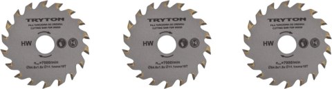 Zestaw tarczy tnących tct 54.8x11.1mm do przecinarki tpw500k - 3 sztuki Zestaw tarczy tnących tct 54.8x11.1mm do przecinarki tpw500k - 3 sztuki