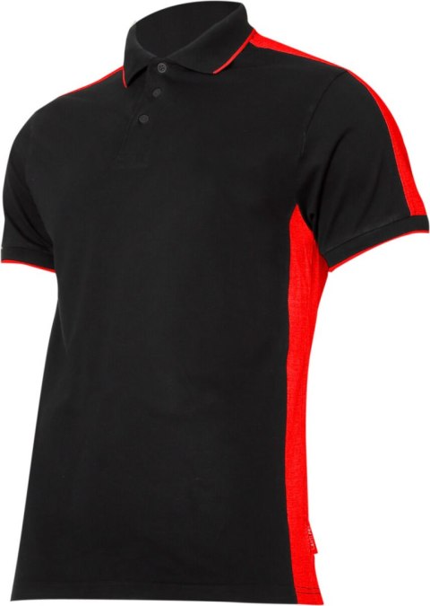 Koszulka polo 190g/m2, czarno-czerwona, "l", ce, lahti Koszulka polo 190g/m2, czarno-czerwona, "l", ce, lahti