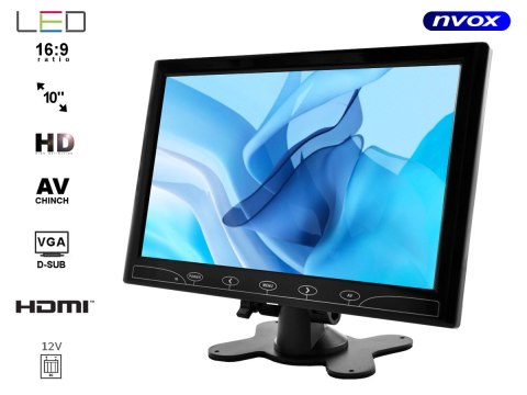 Monitor led 10cali cali hd z hdmi vga av 12v 230v Monitor led 10cali cali hd z hdmi vga av 12v 230v