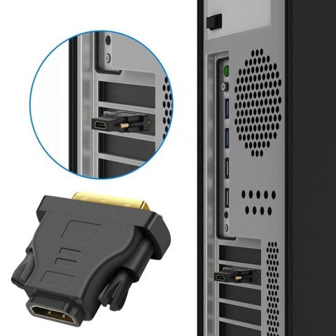 HD6 Adapter gniazdo hdmi-wtyk dvi gold HD6 Adapter gniazdo hdmi-wtyk dvi gold