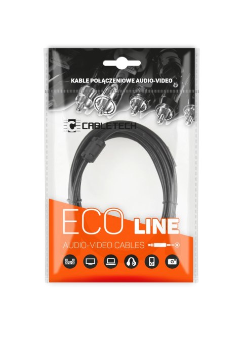 Kabel wtyk jack 3.5 - 2RCA 1.8m Cabletech Eco-Line Kabel wtyk jack 3.5 - 2RCA 1.8m Cabletech Eco-Line