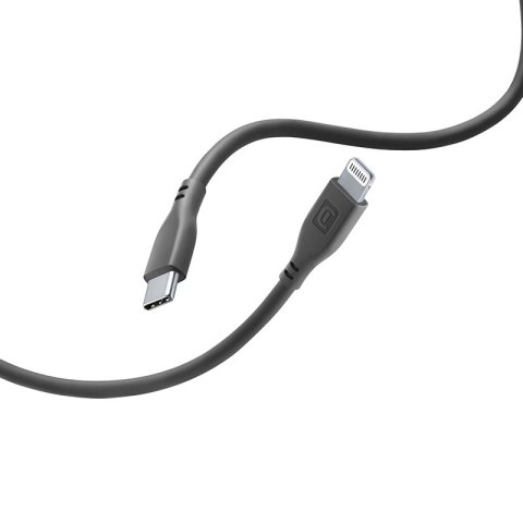 Cellularline Soft Cable - Kabel USB-C do Lightning certyfikat MFi 1.2 m (czarny) Cellularline Soft Cable - Kabel USB-C do Lightning certyfikat MFi 1.2 m (czarny)