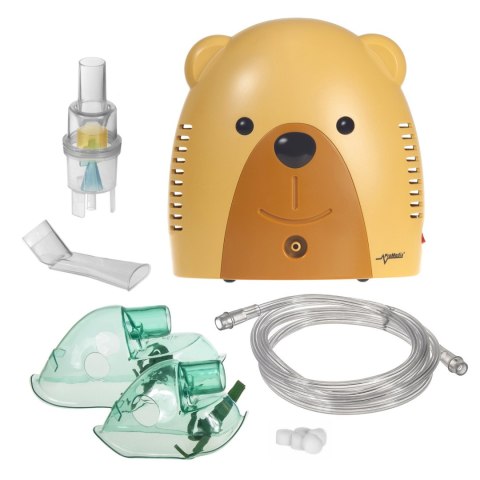 Inhalator dla dzieci Promedix, misiek, zestaw nebulizator, maski, filterki, PR-811 Inhalator dla dzieci Promedix, misiek, zestaw nebulizator, maski, filterki, PR-811