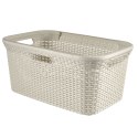 Kosz do magla Curver Natural Style 45L kremowy