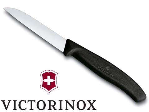 Nóż kuchenny gładki Victorinox 8cm czarny Nóż kuchenny gładki Victorinox 8cm czarny