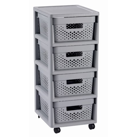 Regał ażurowy Curver 4x11L Infinity szary Regał ażurowy Curver 4x11L Infinity szary