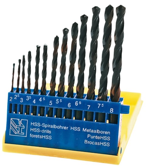 Wiertła do metalu HSS, 2.0-8.0 mm, zestaw 13 szt. Wiertła do metalu HSS, 2.0-8.0 mm, zestaw 13 szt.