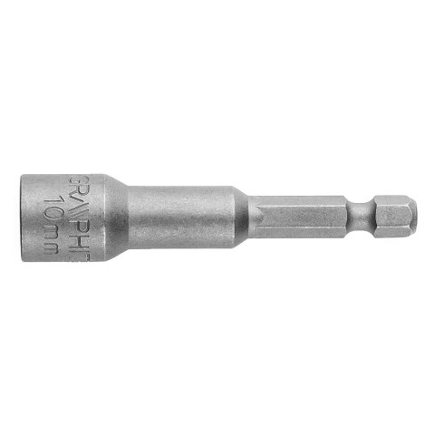 Nasadka magnetyczna 10 x 65 mm, trzpień 1/4" Nasadka magnetyczna 10 x 65 mm, trzpień 1/4"