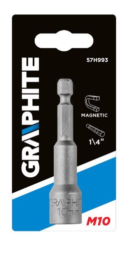 Nasadka magnetyczna 10 x 65 mm, trzpień 1/4