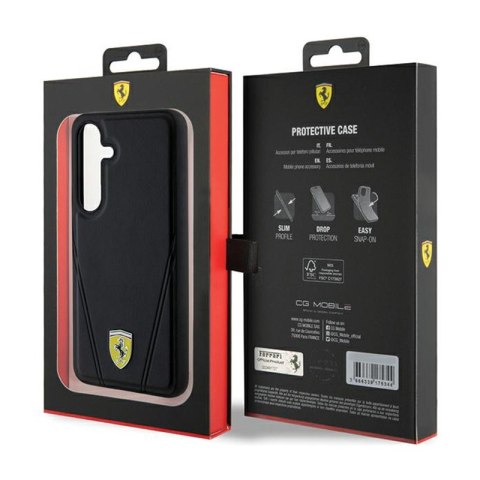 Ferrari Hot Stamp V Lines MagSafe - Etui Samsung Galaxy S24+ (czarny) Ferrari Hot Stamp V Lines MagSafe - Etui Samsung Galaxy S24+ (czarny)