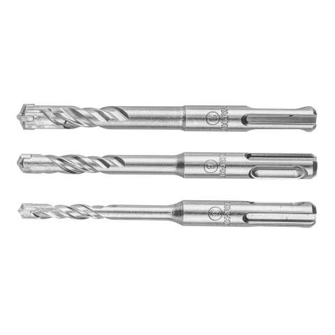 Zestaw wierteł do betonu SDS Plus, quatro, zestaw 3 szt. - 6, 8, 10 x 110 mm Zestaw wierteł do betonu SDS Plus, quatro, zestaw 3 szt. - 6, 8, 10 x 110 mm