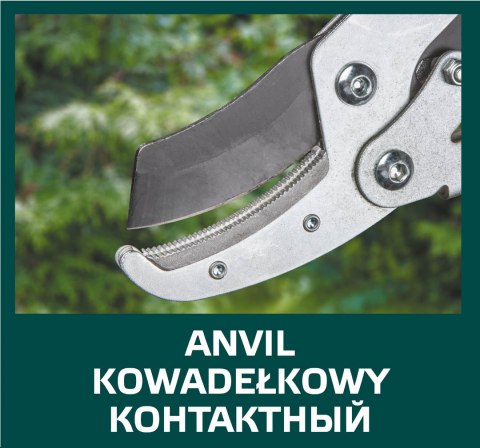Sekator do gałęzi kowadełkowy teleskopowy 670 mm, średnica cięcia 45 mm, uchwyty aluminiowe Sekator do gałęzi kowadełkowy teleskopowy 670 mm, średnica cięcia 45 mm, uchwyty aluminiowe