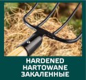 Widły uniwersalne 4 zęby trzonek drewniany, uchwyt z tworzywa